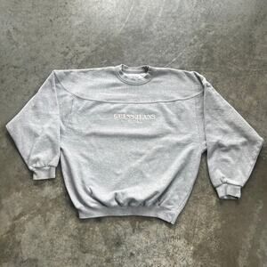 Vtg 90s Guess Jeans USA Crewneck Sweatshirt Gray Embroidered Spell Out Medium M